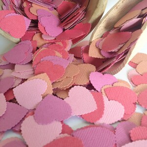 Tropische collectie Coral Crush Heart Wedding Confetti Shabby Chic - bruiloft tafel decoratie, confetti, baby douche decoratie, baby meisje