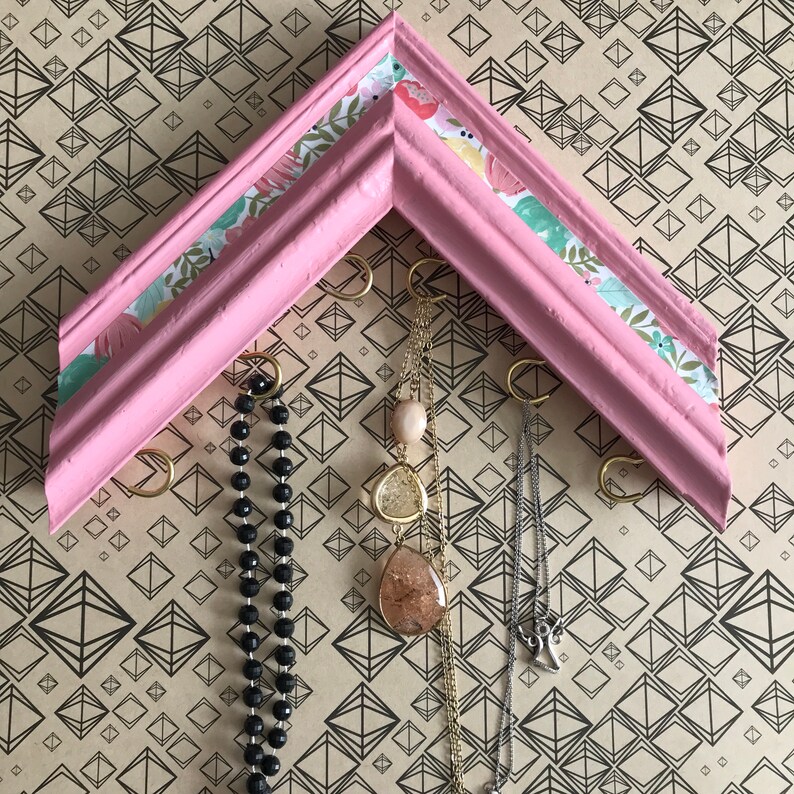 Pink Necklace Holder Necklace Holder Necklace Organizer Etsy