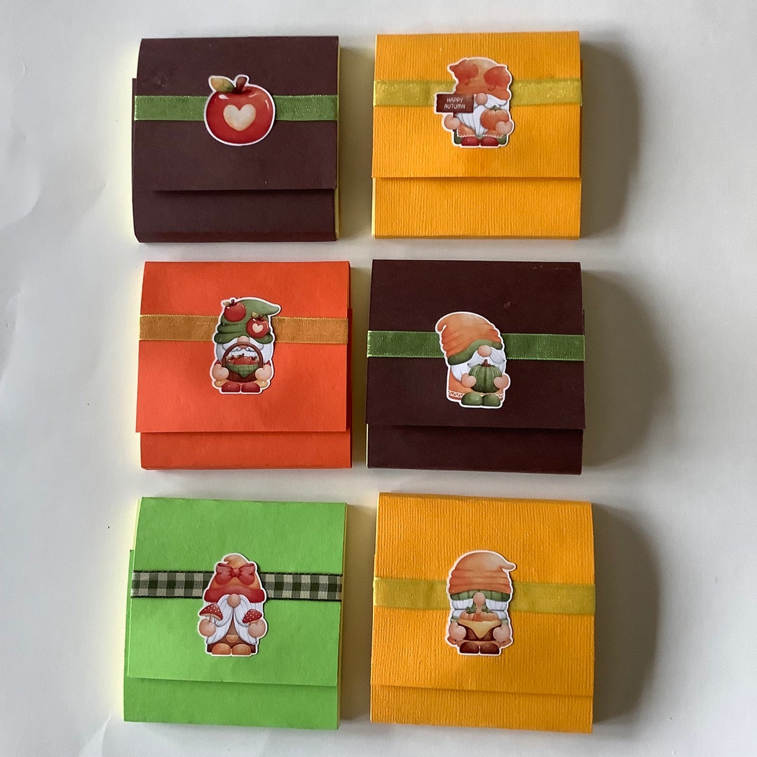 Autumn Sticky Notes, Gnome Note Pads, Orange Sticky Note Pads Etsy