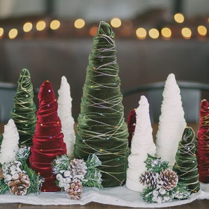 Beautiful Velvet Christmas Trees, Velvet Trees, Green Velvet Trees, White Velvet Trees, Burgundy Velvet Trees, Christmas Trees, Velvet Trees