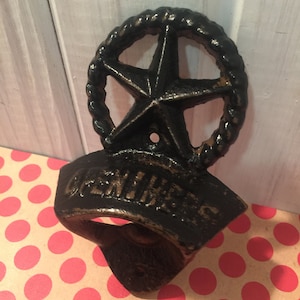 Vintage Inspired  Metal Bottle Opener ~ Western Style ~ Star Opener ~ Cast Iron Bottle Opener ~ Wall Mount Bottle Opener~ Choose your color