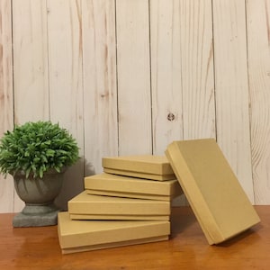 Conjunto de cinco cajas de cartón con almohadilla de algodón ~ Cajas de joyería ~ Cajas de regalo ~ Cajas de fiesta ~ Cajas pintables ~ Cajas de regalo de dama de honor
