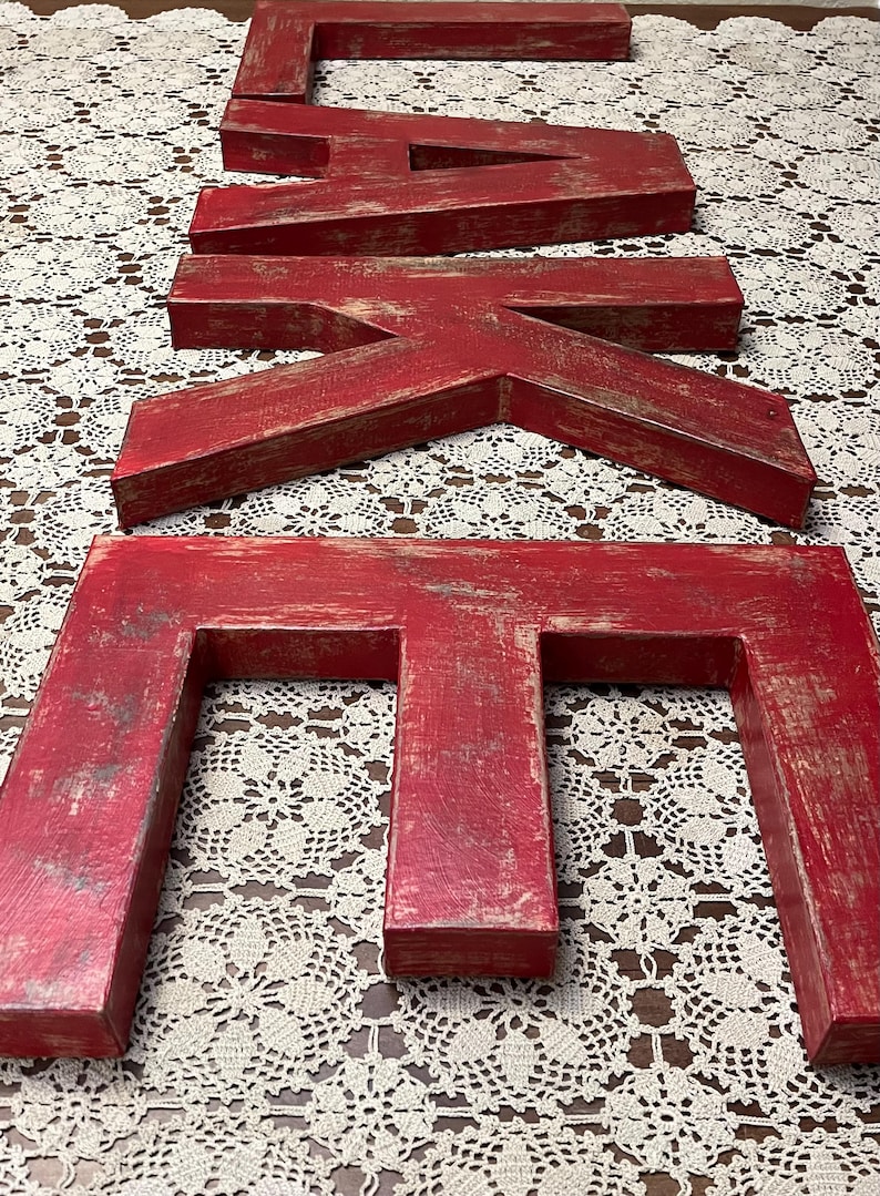 LAKE ~ Lakehouse ~ Choose Any Four Letters ~ 16 Inches Tall ~ Fire ...