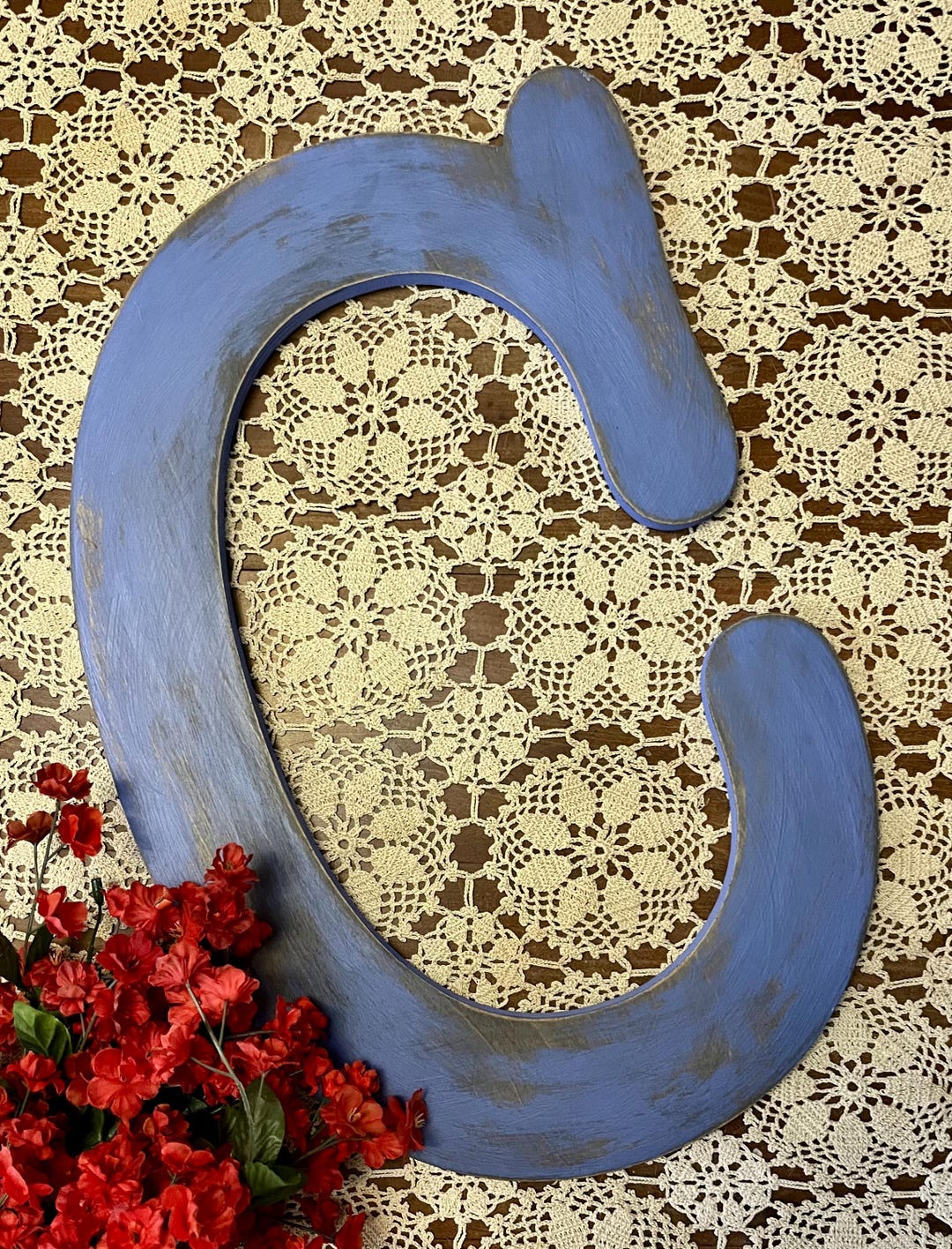 18 Inch Letter C in Cornflower Blue ~ 18 Inch Letter ~ Cottage Chic and ...
