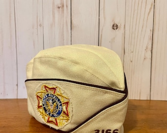 Gorra vintage de veteranos de guerra en el extranjero ~ Gorra de guarnición de la VFW auxiliar para damas ~ VFW de Kansas ~ Gorra de guarnición vintage ~ Sombreros Salyna ~ Kansas