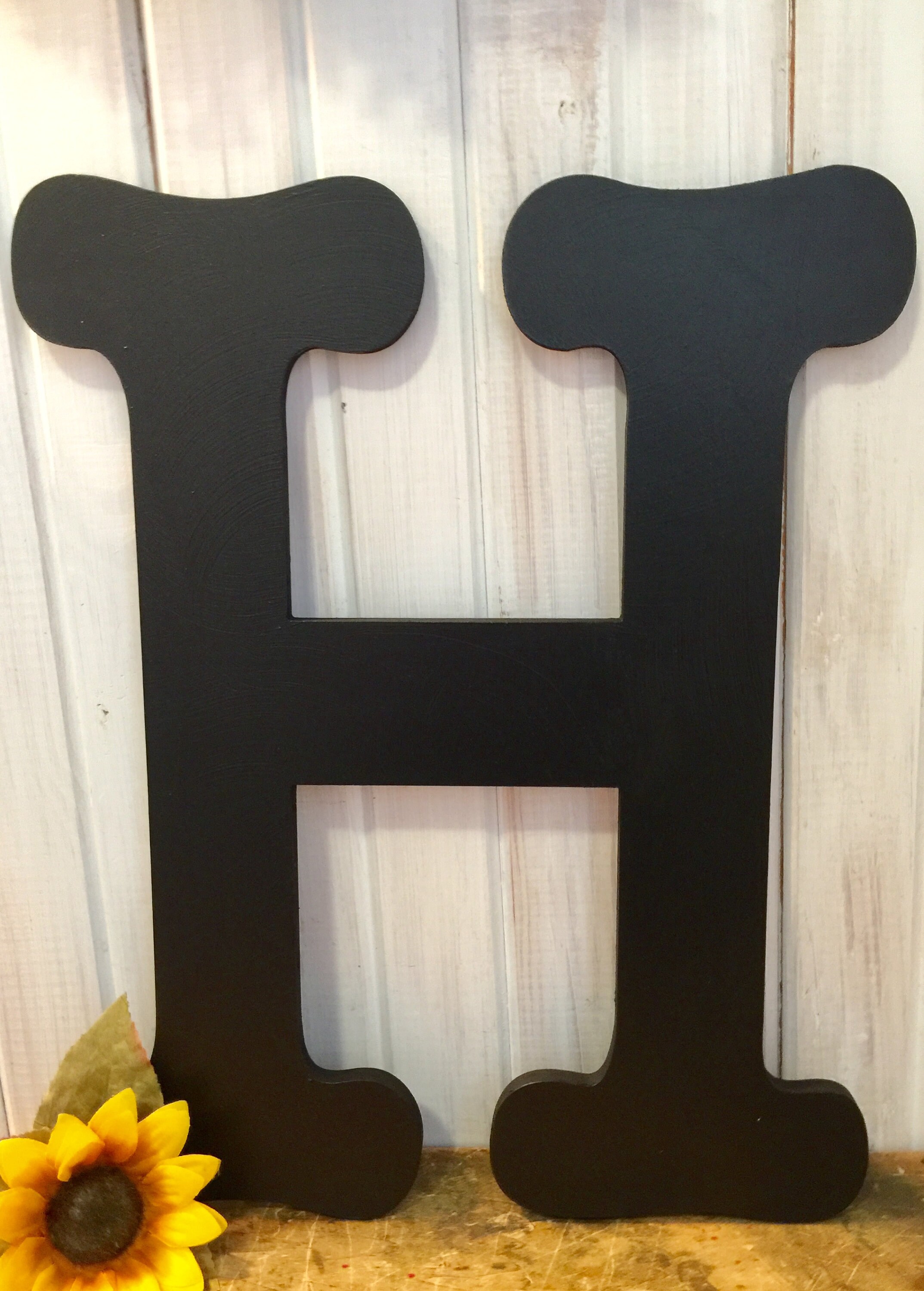 18 Inch Letter H in Soft Black ~ 18 Inch Letter ~ Matte Black ~ No ...
