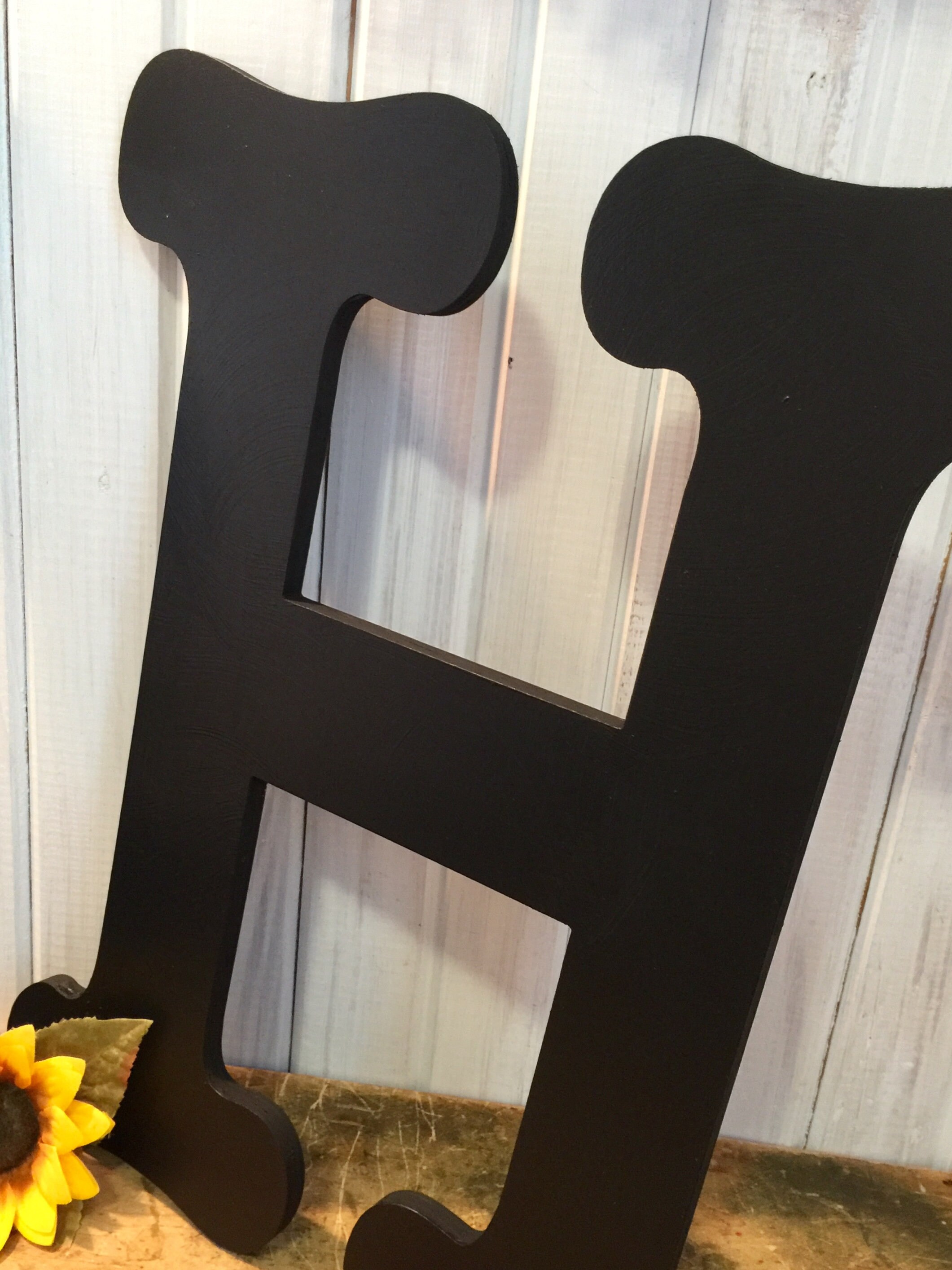 18 Inch Letter H in Soft Black ~ 18 Inch Letter ~ Matte Black ~ No ...