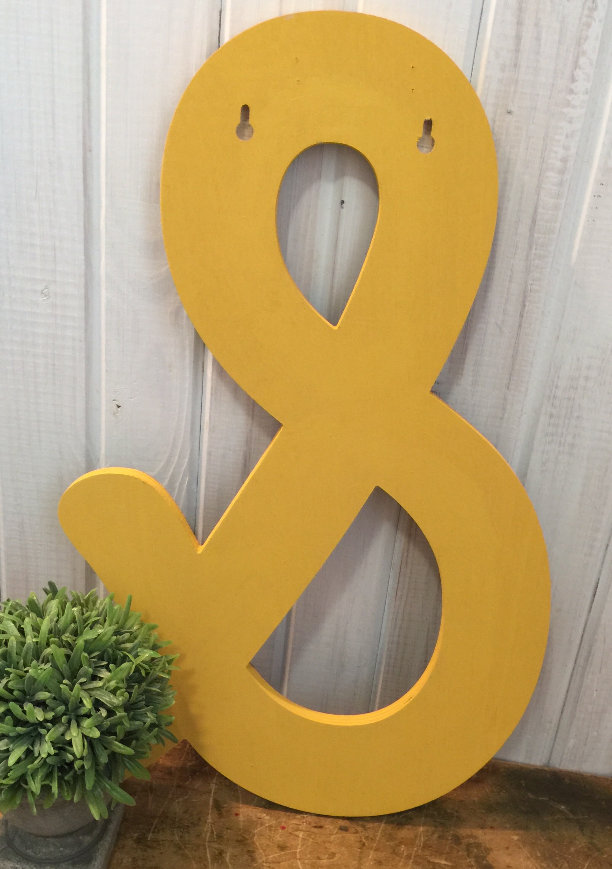 Ampersand in Mustard Yellow ~~ 18 Inch Letter ~~ Cottage Chic and ...