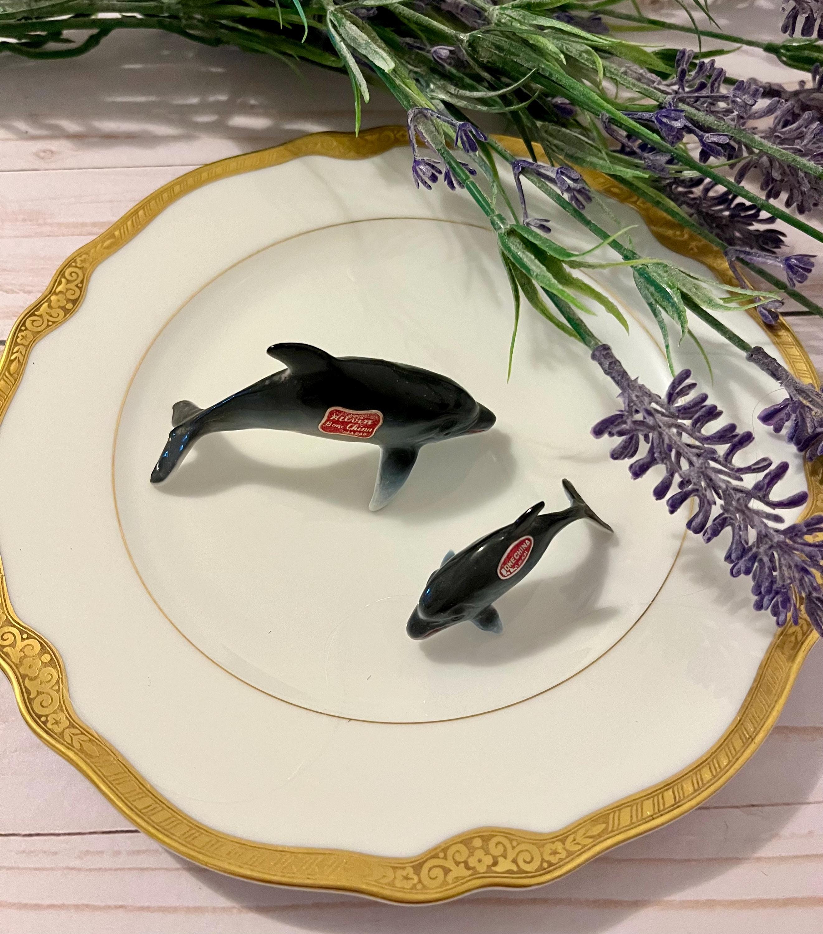 ヴィンテージ 陶器製イルカセット ~ ヘルビン ボーンチャイナ