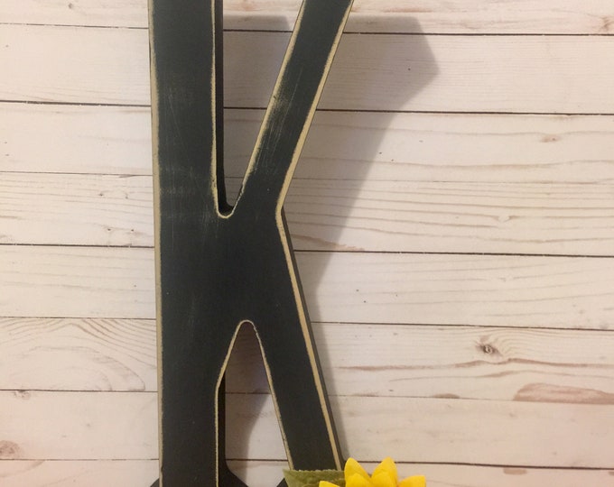 Tall and Skinny Letter K ~ Letter K ~ Distressed Letter K ~ Black ...