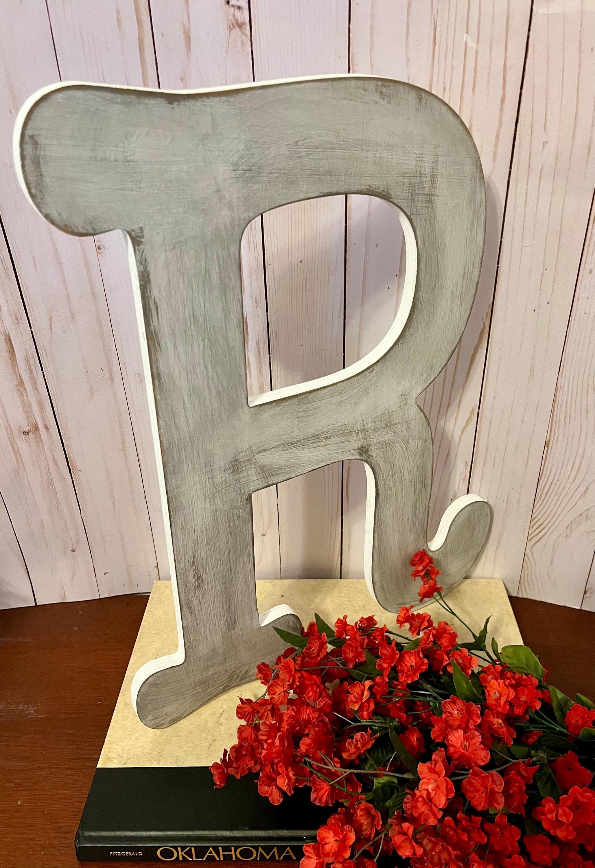 Wooden Letter R in Soft White ~ 18 Inch Letter ~ Wall Mount ~cottage ...