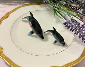 ヴィンテージ 陶器製イルカセット ~ ヘルビン ボーンチャイナ
