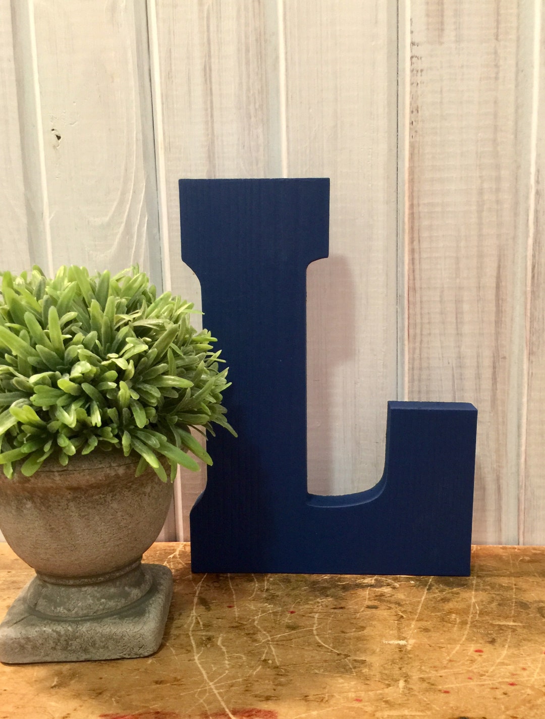Wooden Letter Letter L in Navy Blue Wall Hanging Letter Shelf Letter Wooden Letter Letter L in Navy Blue Wall Hanging Letter Shelf Letter