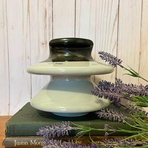 Vintage Electrical Insulator ~ Electrical Insulator in Shades of Gray and Brown ~ Insulator to Make things ~ Light Fixture ~ Large Insulator