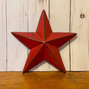 Vintage Inspired Red Star ~ Iron Star ~ Stars and Stripes ~ Americana ~ Metal Star ~ Shabby Chic ~ Wall Decor ~ America ~ Pick your color