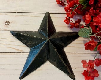 Vintage Inspired Star in Soft Black ~ Iron Star ~ Stars and Stripes ~ Metal Star ~ Shabby Chic ~ Wall Decor ~ America ~ Pick your color