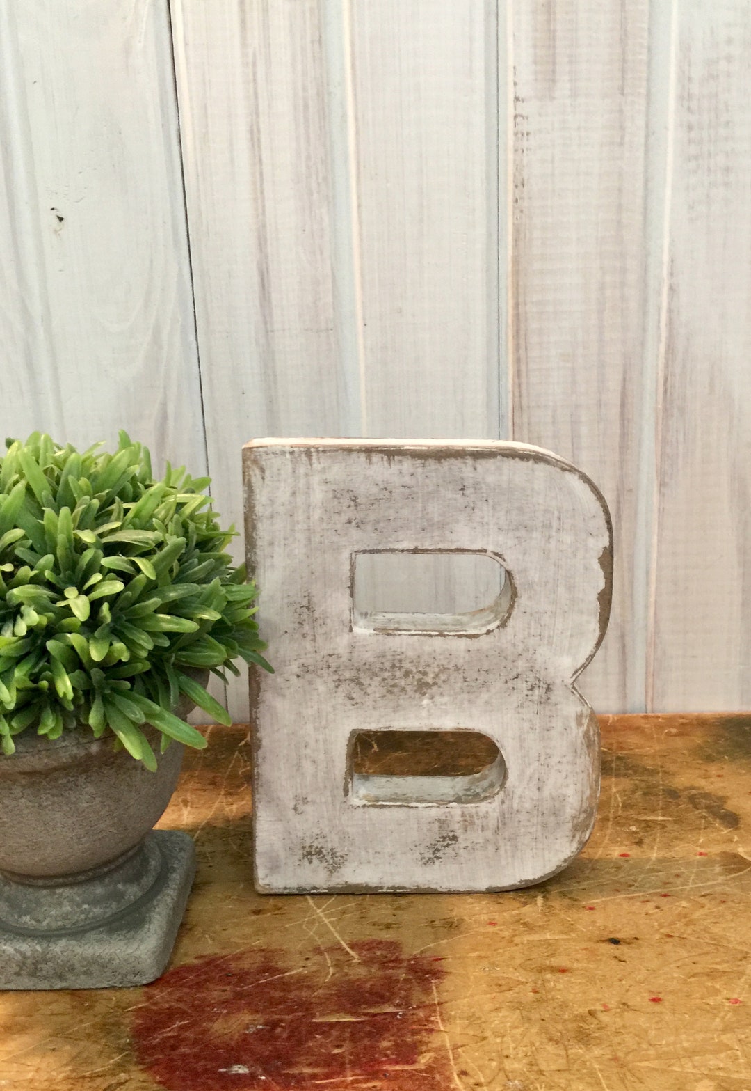 6 Inch Letter B Choose Your Letter and Color Sturdy Paper Mache Letter