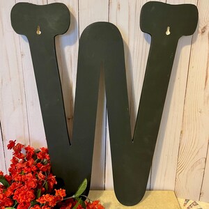 Wooden Letter W in Soft Black ~ 18 Inch Letter ~ Wall Mount ~cottage ...