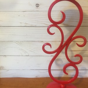 Metal Candle Stand is Red ~ Pillar Candle Holder ~ Red Candle Holder ~ High Gloss Candle Stand in Glossy Red ~ Metal Votive Holder
