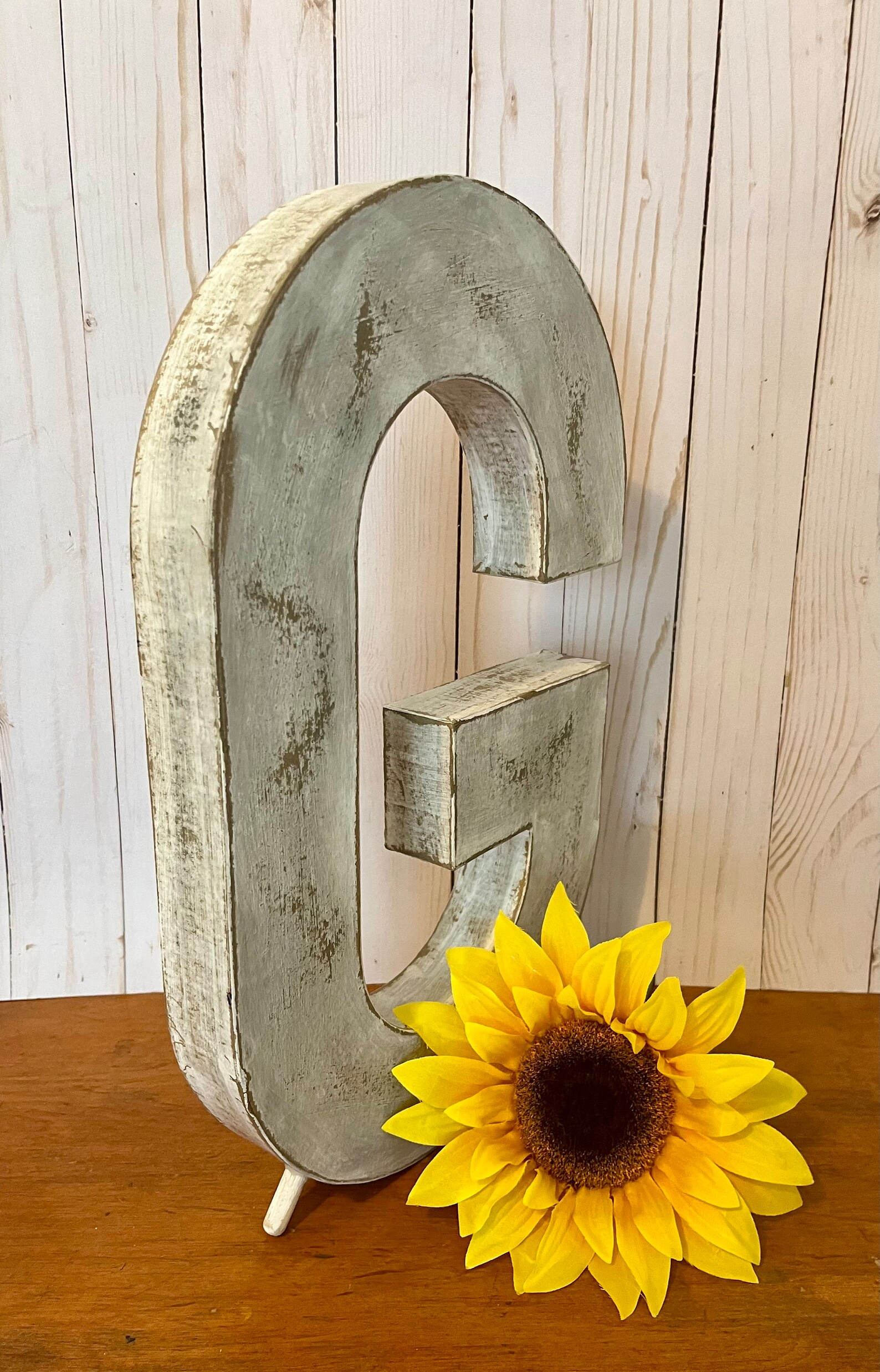 16 Inch Tall Letter G in Soft White ~ Free-standing Letter G ...