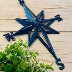 Vintage Inspired Nautical Compass ~ Navy Blue ~ Distressed Wall Art ~ Nautical Decor ~ Nautical Wall Art ~ Metal Wall Art~ Choose your color