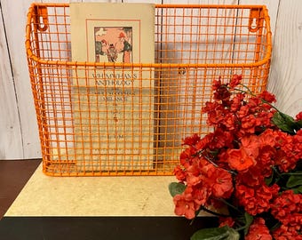 VINTAGE Retro Stand or Hang Mail,letter Organizer and Cubby for