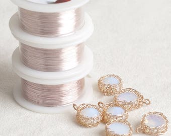 Rose Gold Wire, Colored wire, Jewelry wire,