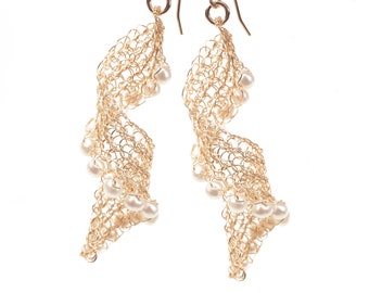 Gold drop earrings, Threader earrings, Long earrings, Long gold earrings, Gold statement earrings, Statement earrings, Gold dangle earrings