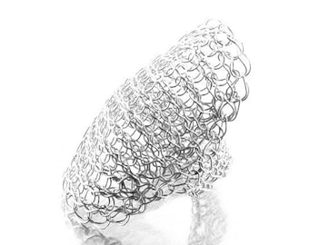Silver ring - Wide band ring - Tube ring - Statement ring - Silver accessories - Silver jewelry