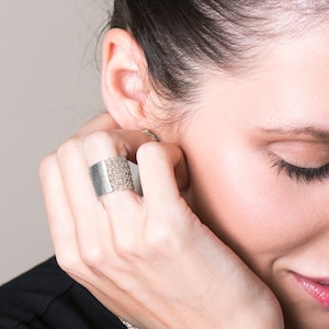 Wide silver ring, chunky silver ring, Silver statement ring, Sterling silver ring band, silver rings for women