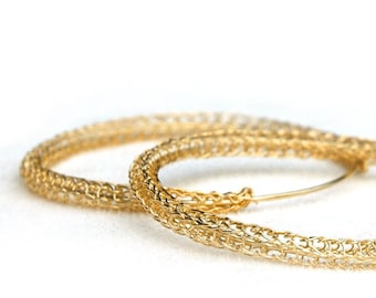 Gold Hoops Earrings - Gold Hoops 14K - Thin Hoop Earrings - Gold Filled Earrings - Large Hoop Earrings