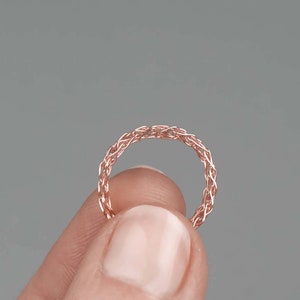 Knot ring, Thin Rose Gold Ring, Rose Gold Ring, Rose Gold Stack Ring, Rose Gold Filled Ring, Thin Stackable Ring, Minimalist Ring