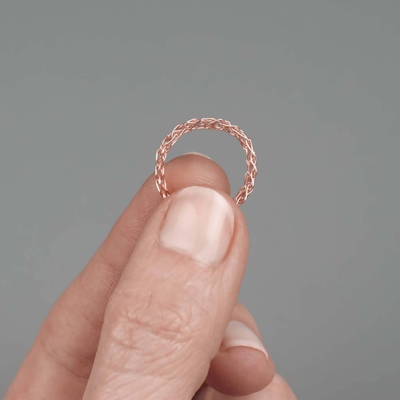 Knot ring, Thin Rose Gold Ring, Rose Gold Ring, Rose Gold Stack Ring, Rose Gold Filled Ring, Thin Stackable Ring, Minimalist Ring