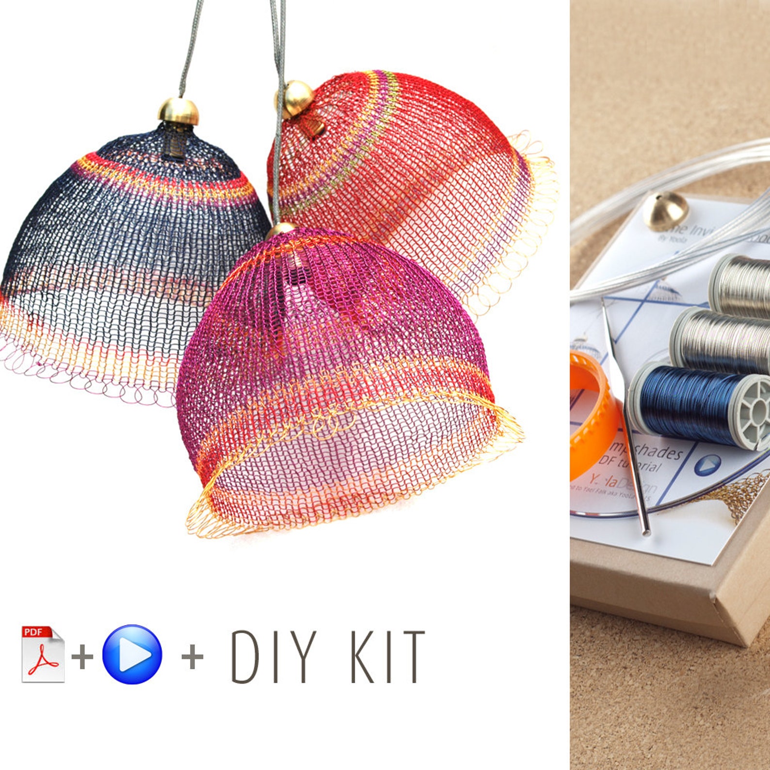 Pendant Light Kit DIY Pendant Light Kits Wire Crochet Kit Etsy