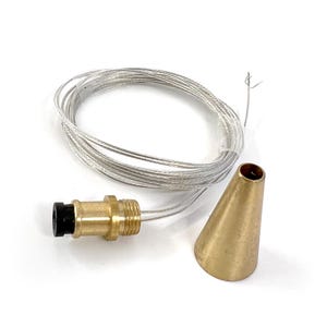 Partial Supply kit  to make Yoola's Wire crochet Lampshades , brass light socket and long flexible metal wire