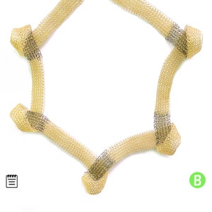 cursive crochet necklace, wire crochet jewelry,