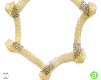 CURSIVE - Modèle de collier au crochet avec fils - Méthode unique de crochet en fil pour les professeurs d'art et d'artisanat et les designers
