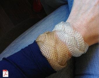 How to wire crochet a Braided Bracelet, Jewelry tutorials, Bracelet tutorial, Crochet pattern, DIY jewelry