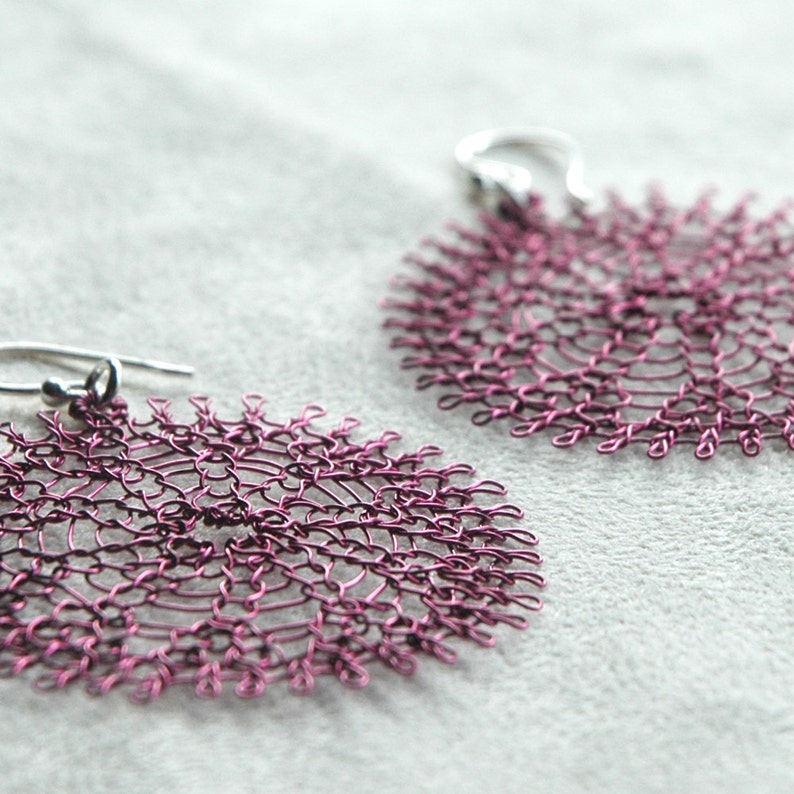 Wire Jewelry Crochet Pattern of YoolaFlower, ONLINE VIDEO pattern and a PDF file image 2