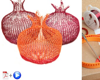 Home Decor Ideas - Craft Kit - Pomegranate DIY Kit - Home gifts DIY - Wire Crochet Kit - Learn crochet with wire - Housewarming gift