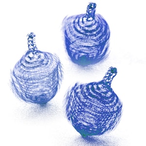 Hanukkah Dreidel, Einzigartiger Dreidel aus Drähten, Sammlerstück Kreisel, Toupie, UNIQUE Chanukkah Geschenkidee, BLUE Dreidel