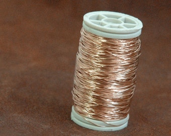 Rose Gold filled wire , dead soft , 28g , 20 gram , crochet supplies, gold wire, 1/20 14k , 80ft 26 yard , jewelry making wire