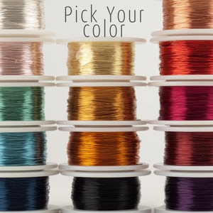 Craft Wire - Pick Your Color - Wire Crochet Supply - 28 Gauge wire - Extra long wire 120 feet - Non tarnish jewelry wire - Holiday DIY