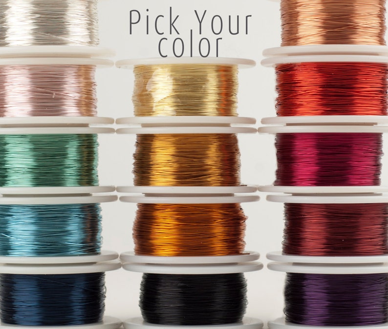 Craft Wire - Pick Your Color - Wire Crochet Supply - 28 Gauge wire - Extra long wire 120 feet - Non tarnish jewelry wire - Holiday DIY