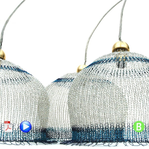 Tutoriel Abat-Jour en Vidéo. Luminaires Crochetés à faire soi-même. Déco Maison. Tutoriel Vidéo et PDF, E-book.