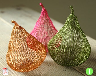 Autumn trends Wire crochet PDF pattern unique wire pears home decoration unique DIY project wire sculpture tutorial