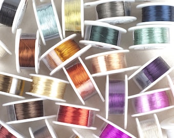 Craft Wire-  28 Gauge wire- Wire Crochet wire- Pick Your Color- Extra long wire 120 feet- Non tarnish jewelry wire- Summer DIY