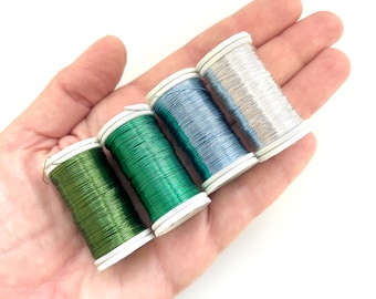 Craft Wire - 28 Gauge wire - 65 feet spool - Non tarnish jewelry wire - Crochet wire - green wire