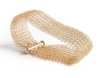 Gold cuff bracelet