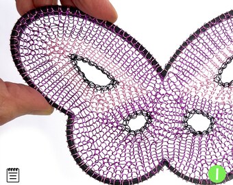 Élégant motif de crochet en fil de papillon - Parfait pour les artisans et les professeurs d'art